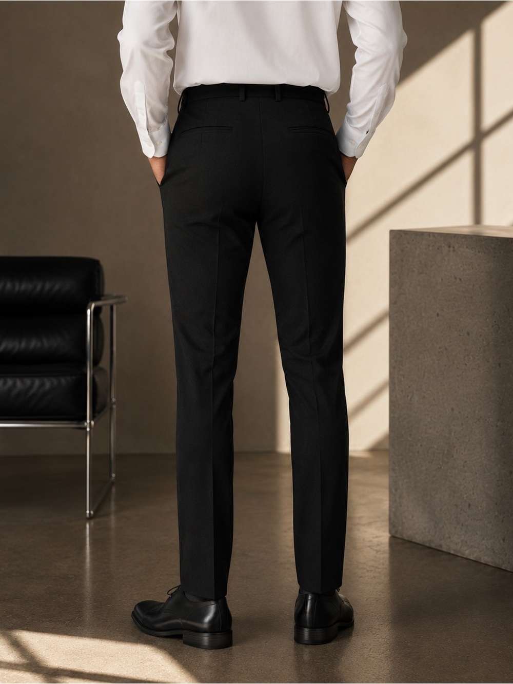 NWT Kenneth Cole Men’s Black Skinny Fit Dress Pants 34x32 Flex Waist - Picture 2 of 6